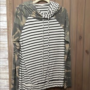 Striped and Camo Hoodie
